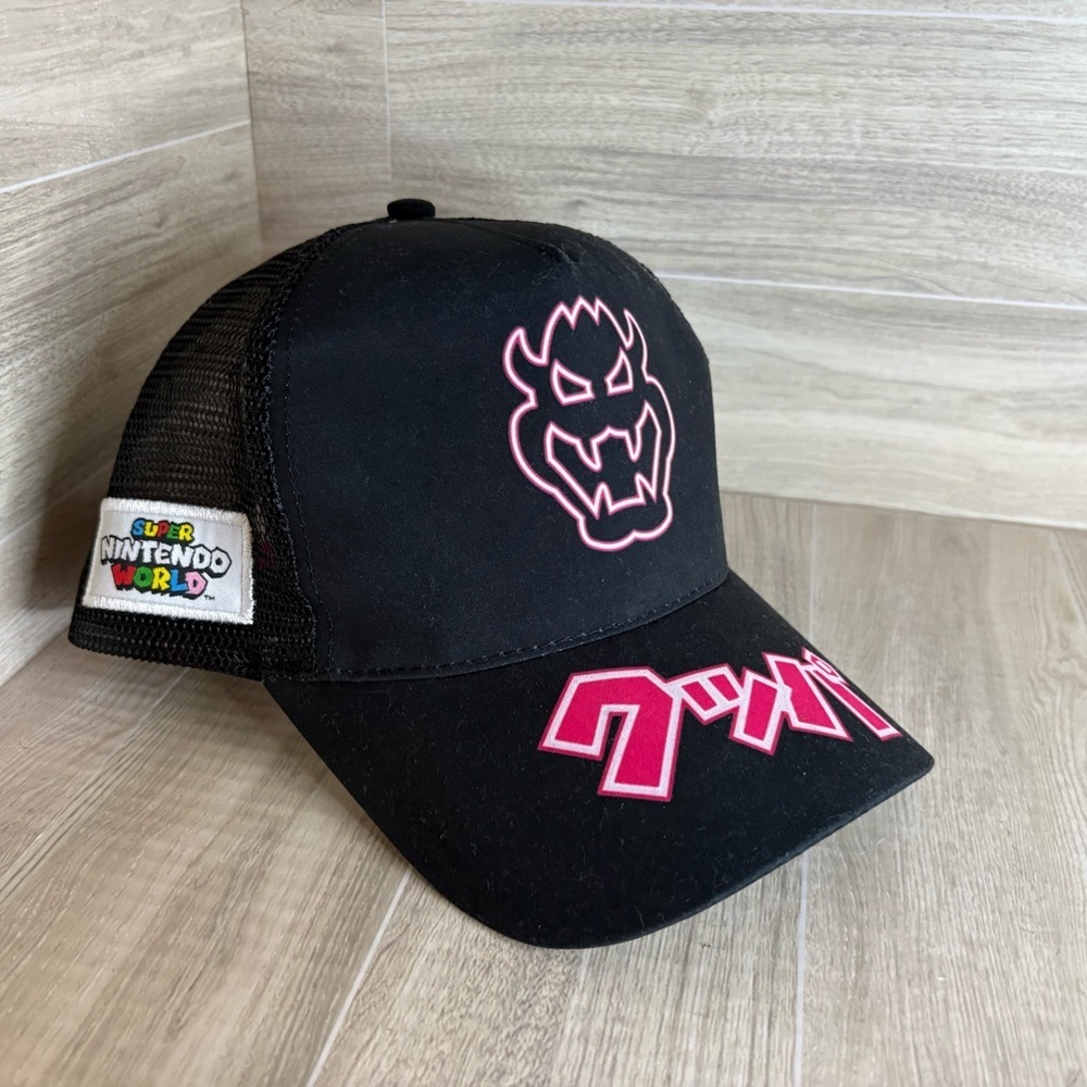 Super Nintendo World Hat Bowser Universal Studios Black Pink Rare